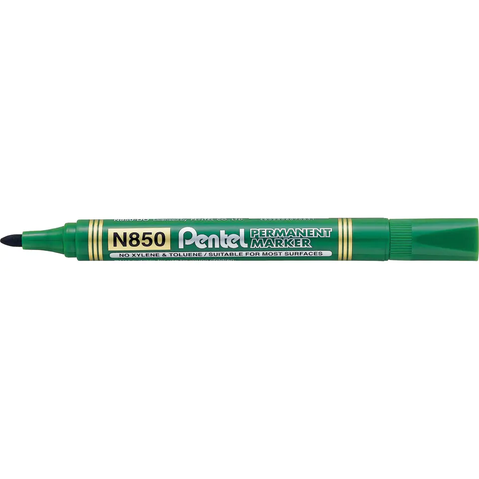 ⁨Marker permanentny N850 zielony okrągła końcówka PENTEL⁩ w sklepie Wasserman.eu