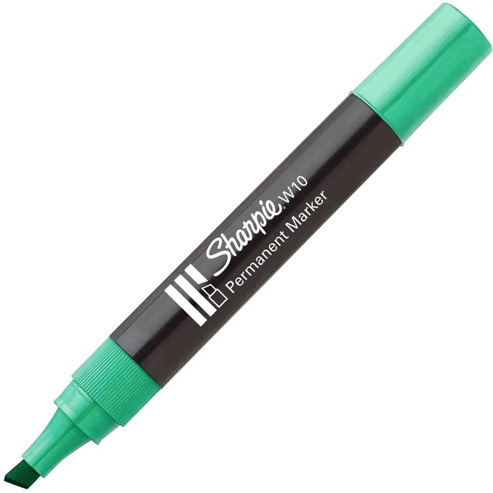 ⁨Marker permanentny W10 ścięty zielony S0192713 SHARPIE⁩ w sklepie Wasserman.eu