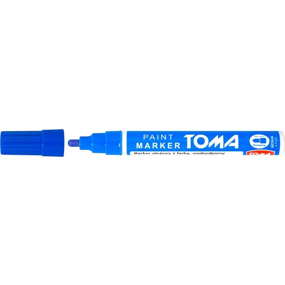 ⁨Oil marker TO-440 thickness 2.5mm blue TOMA⁩ at Wasserman.eu