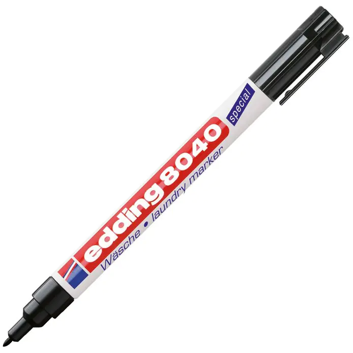 ⁨Marker do bielizny 8040 czarny EDDING końcowka okrągła⁩ w sklepie Wasserman.eu