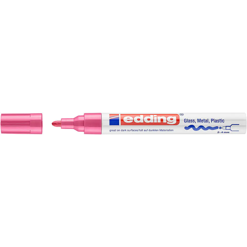 ⁨Lacquer marker 2-4mm 750 pink round tip 750/009/R EDDING⁩ at Wasserman.eu