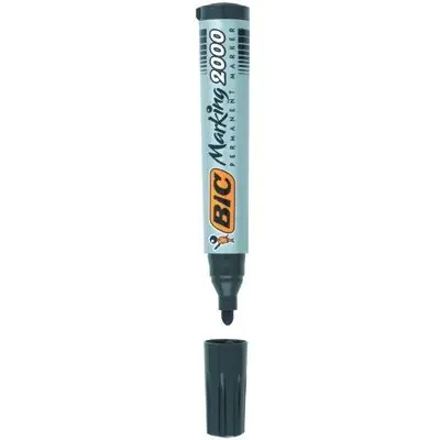 ⁨Marker permanentny 2000 czarny BIC ECO okrągła końcówka 8209153⁩ w sklepie Wasserman.eu