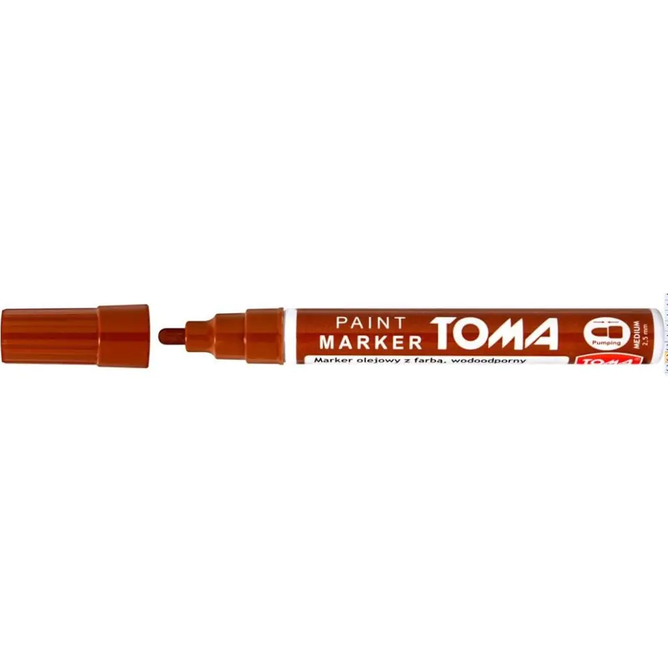 ⁨Marker olejowy grubość 2.5mm brązowy TO-440 TOMA⁩ w sklepie Wasserman.eu