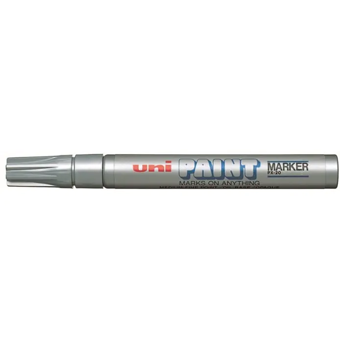 ⁨PX-20 Oil Marker Glossy Silver UNI⁩ at Wasserman.eu