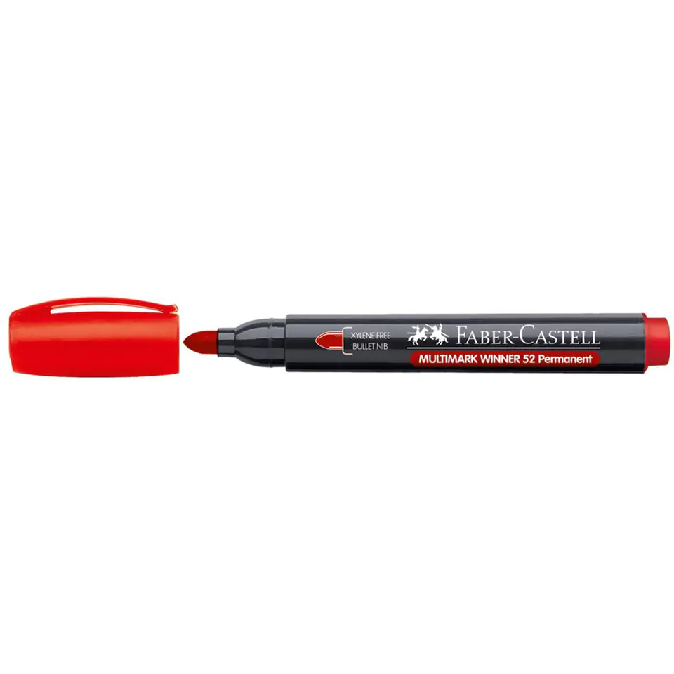 ⁨Permanent marker no. 52 red round tip 157821 Faber-Castell⁩ at Wasserman.eu