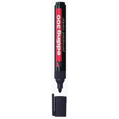 ⁨Permanent marker 300-1 black round tip EDDING⁩ at Wasserman.eu