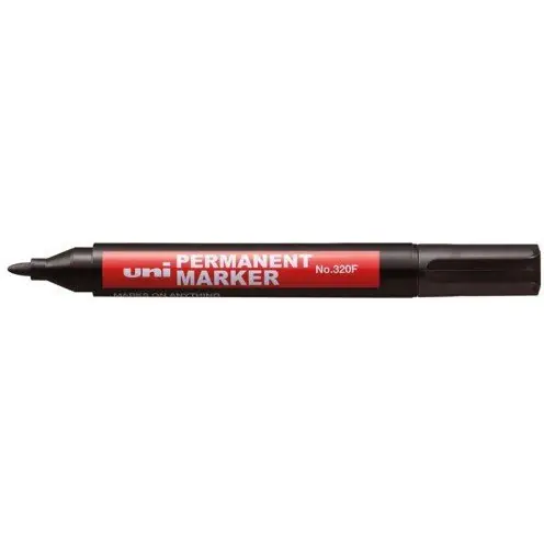 ⁨Marker permanentny NO-320F okrągły czarny UNI⁩ w sklepie Wasserman.eu
