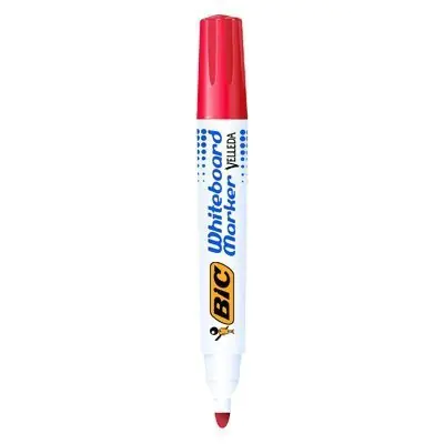 ⁨Marker VELLEDA 1701 suchościeralny czerwony BIC ECO okrągła końcówka 904939⁩ w sklepie Wasserman.eu