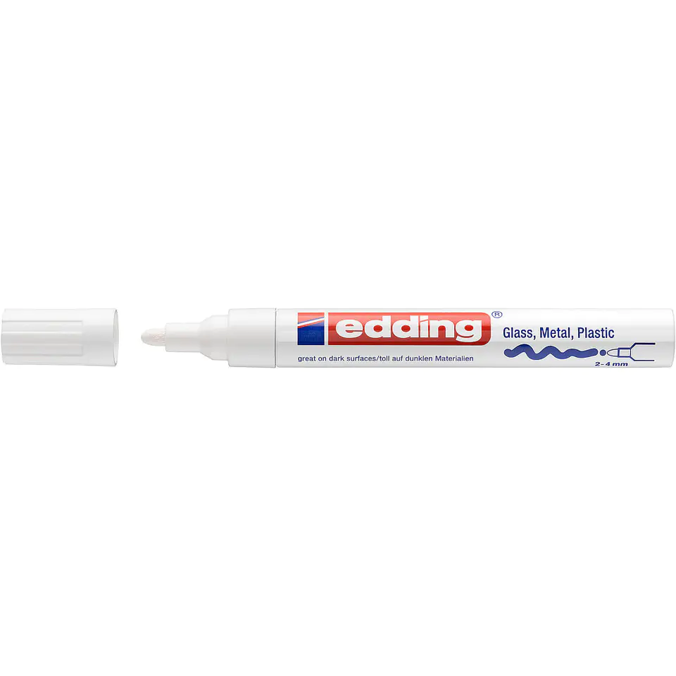 ⁨Lacquer marker 2-4mm 750 white round tip 750/049/B EDDING⁩ at Wasserman.eu