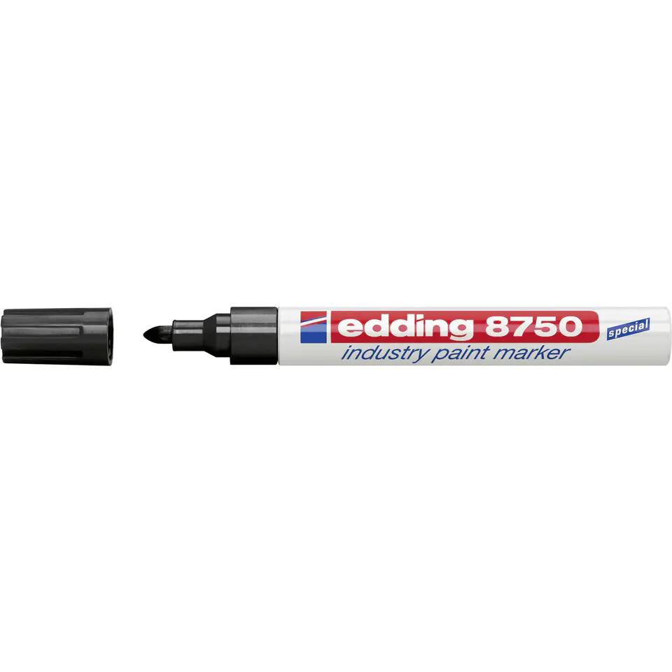 ⁨Industrial lacquer marker black round tip 8750/001/C EDDING⁩ at Wasserman.eu