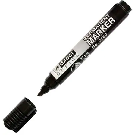 ⁨Marker permanentny 2160 czarny ścięta końcówka 101121 D.RECT⁩ w sklepie Wasserman.eu
