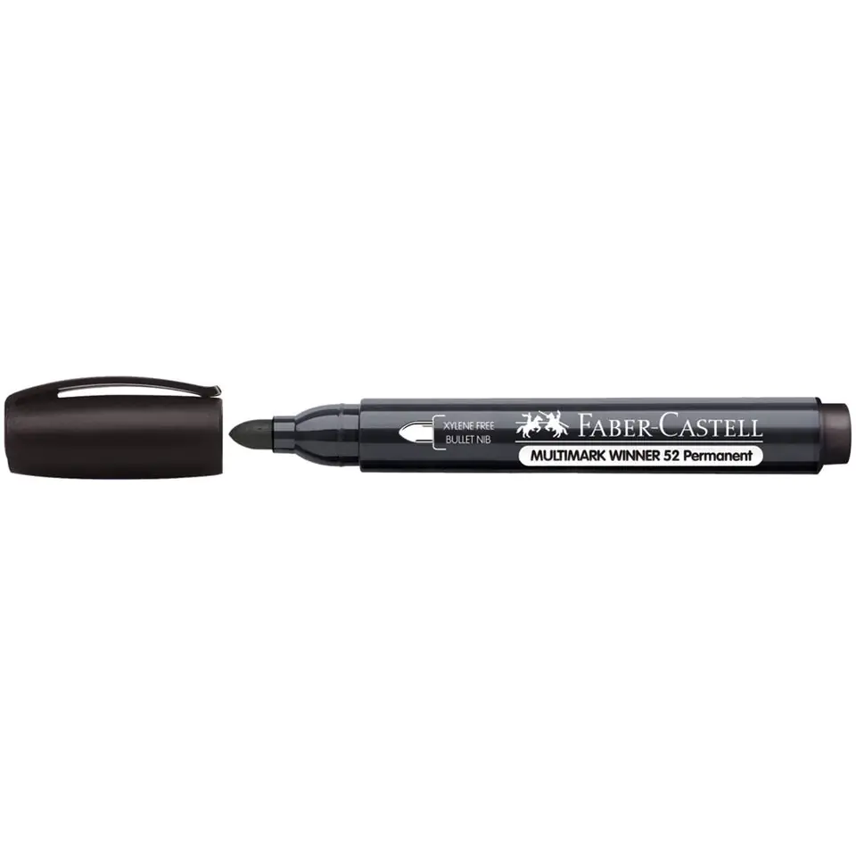 ⁨Permanent marker no. 52 black round tip 157899 Faber-Castell⁩ at Wasserman.eu