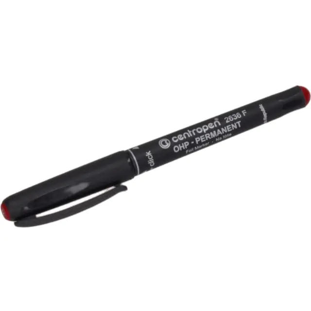 ⁨Marker permanentny OHP F 0.6 czerwony 2636 CENTROPEN⁩ w sklepie Wasserman.eu