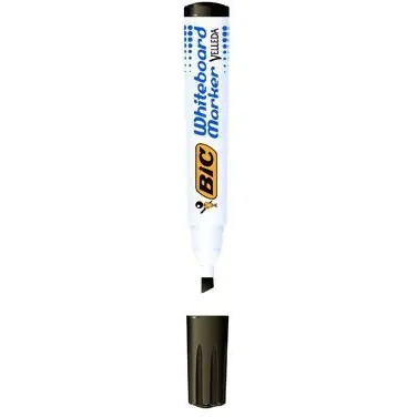 ⁨Marker VELLEDA 1751 suchościeralny czarny BIC ECO ścięta końcówka 904946⁩ w sklepie Wasserman.eu