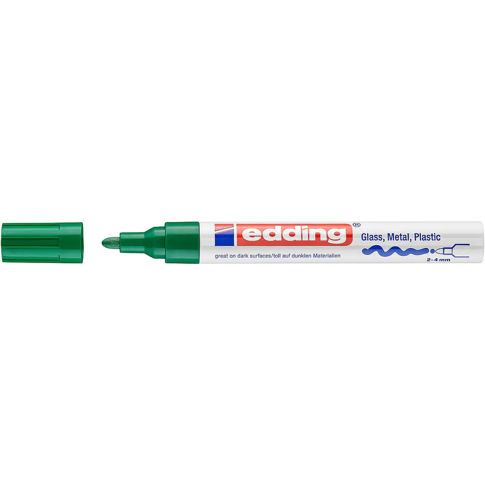 ⁨Lacquer marker 2-4mm 750 green round tip 750/004/ZI EDDING⁩ at Wasserman.eu