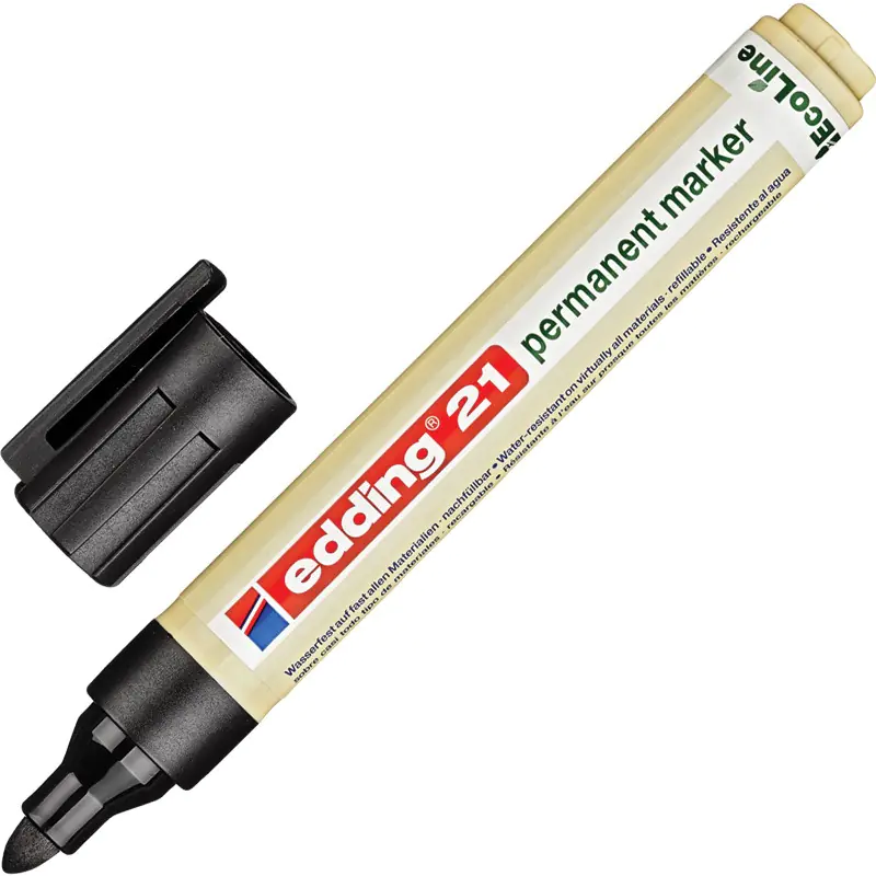 ⁨Marker permanent ecological round tip black 21/001/C ED EDDING⁩ at Wasserman.eu