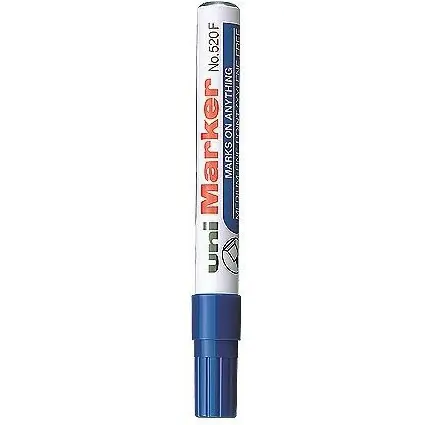 ⁨Marker permanentny UNI No-520 okrągły niebieski⁩ w sklepie Wasserman.eu