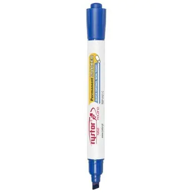 ⁨Marker permanentny RMP-2 ścięty niebieski RYSTOR 459-002⁩ w sklepie Wasserman.eu