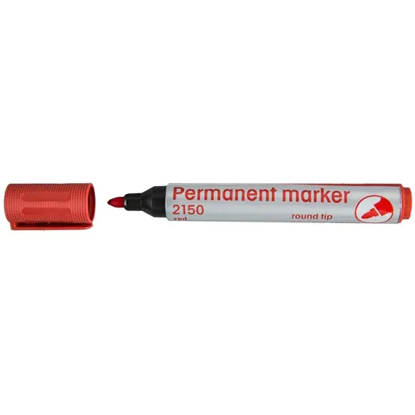 ⁨Marker permanentny 2150 czerwony okrągła końcówka 110166 D.RECT⁩ w sklepie Wasserman.eu