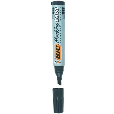 ⁨Marker permanentny BIC 2300 niebieski ścięta końcówka 820925⁩ w sklepie Wasserman.eu