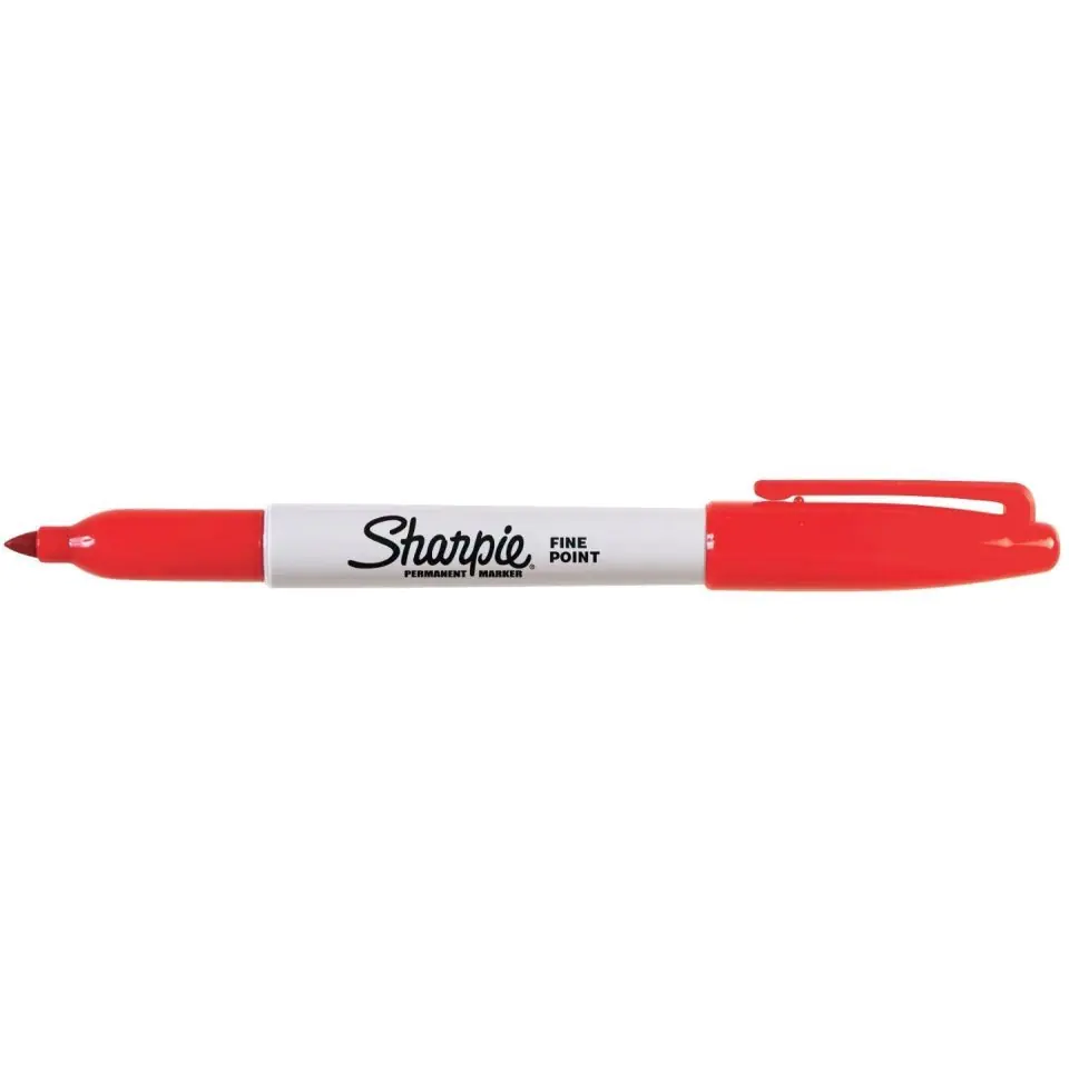 ⁨Marker permanentny SHARPIE FINE czerwony S0810940⁩ w sklepie Wasserman.eu