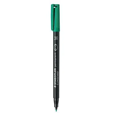 ⁨Foliopis permanentny M 317 zielony STAEDTLER LUMOCOLOR S317-5⁩ w sklepie Wasserman.eu