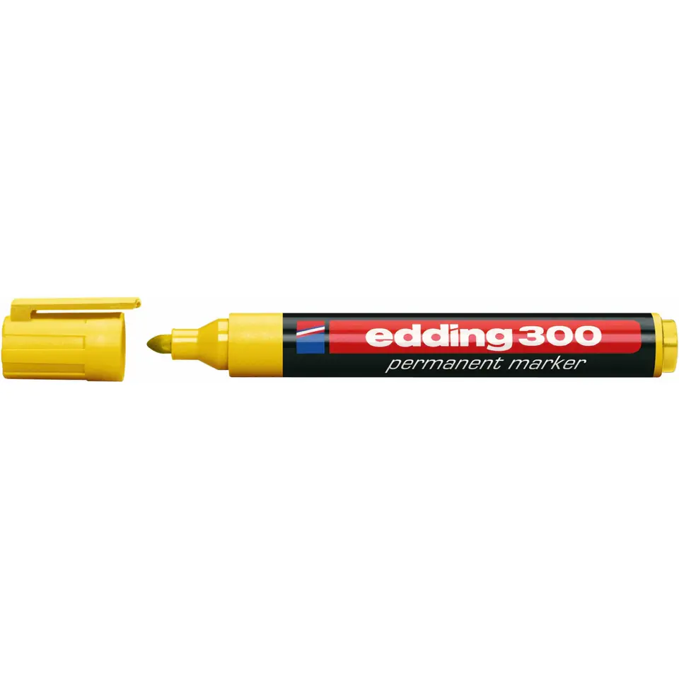 ⁨Marker permanentny 300-5 żółty okrągła końcówka 300/005/Z ED EDDING⁩ w sklepie Wasserman.eu