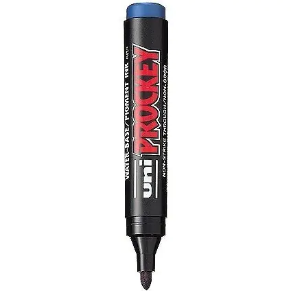 ⁨Marker permanentny UNI PM-122 okrągły niebieski PROCKEY⁩ w sklepie Wasserman.eu