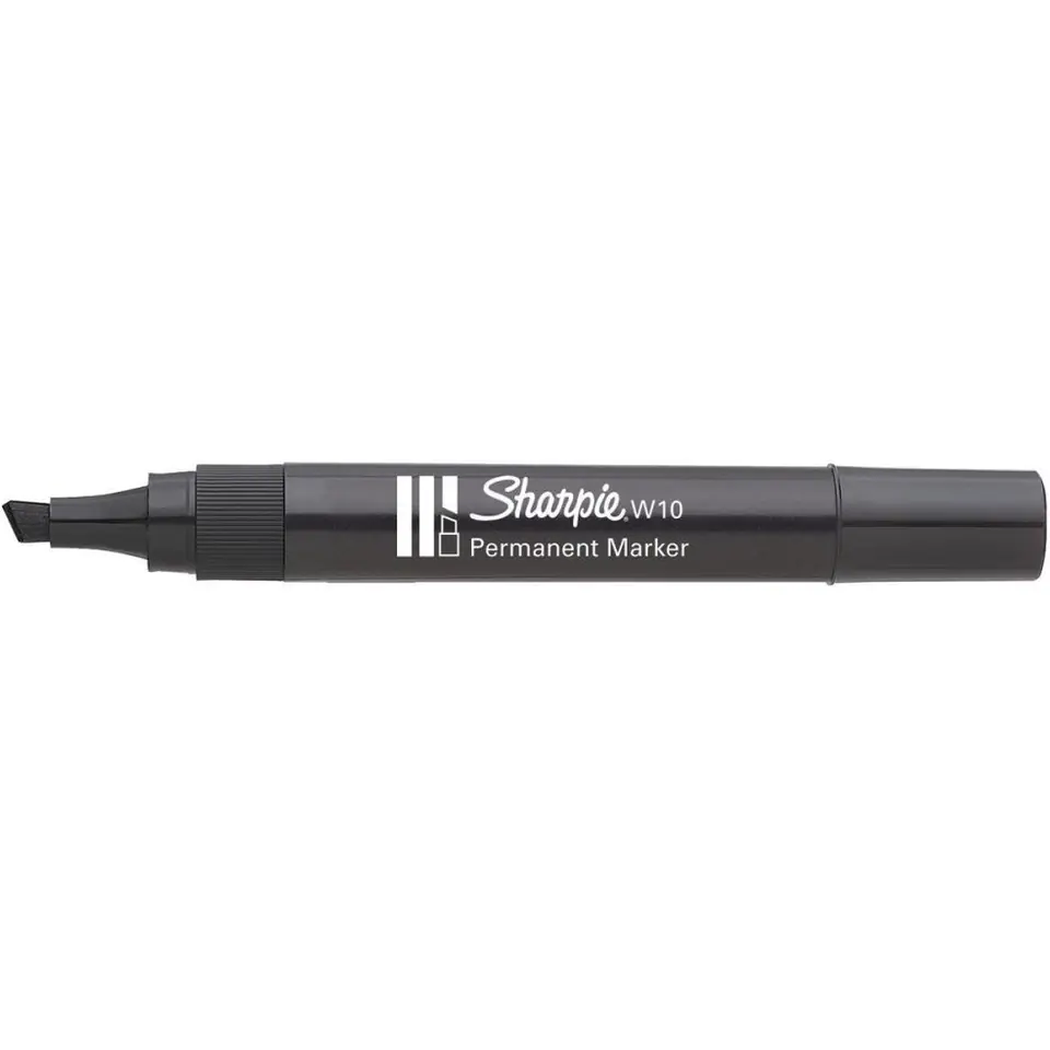 ⁨Marker permanentny W10 ścięty czarny S0192654 SHARPIE⁩ w sklepie Wasserman.eu