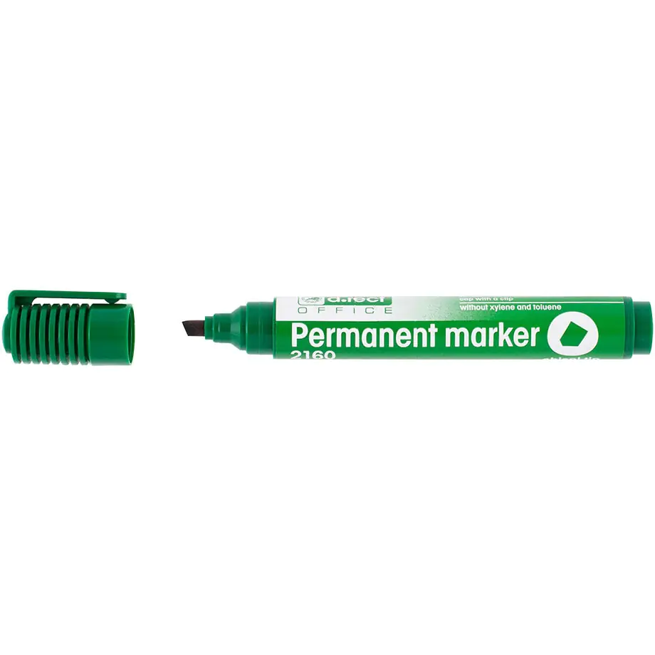 ⁨Marker permanentny 2160 zielony ścięta końcówka 101124 D.RECT⁩ w sklepie Wasserman.eu