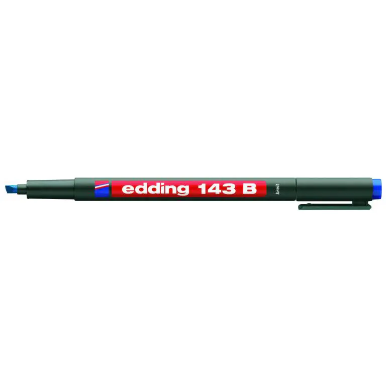 ⁨Marker niezmywalny do folii 1-3mm niebieski 143B/003/N ED EDDING⁩ w sklepie Wasserman.eu