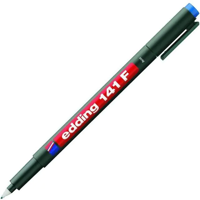 ⁨Marker niezmywalny do folii 0,6mm niebieski 141F/003/N ED EDDING⁩ w sklepie Wasserman.eu