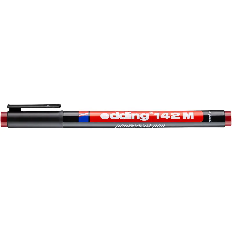 ⁨Marker niezmywalny do folii 1mm czerwony 142M/002/CZ ED EDDING⁩ w sklepie Wasserman.eu