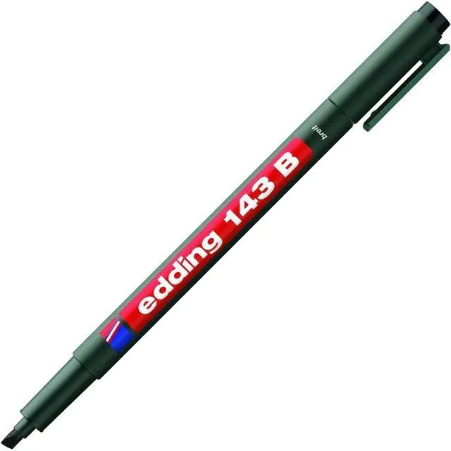 ⁨Marker niezmywalny do folii 1-3mm czarny 143B/001/C ED EDDING⁩ w sklepie Wasserman.eu