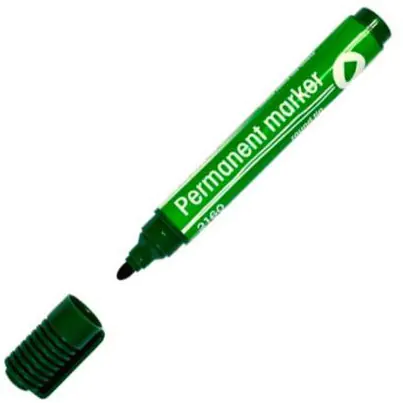 ⁨Marker permanentny 2160 zielony okrągła końcówka 101114 D.RECT⁩ w sklepie Wasserman.eu