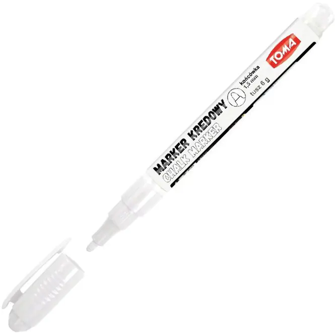 ⁨Chalk marker 1.5mm white TO-293 TOMA⁩ at Wasserman.eu