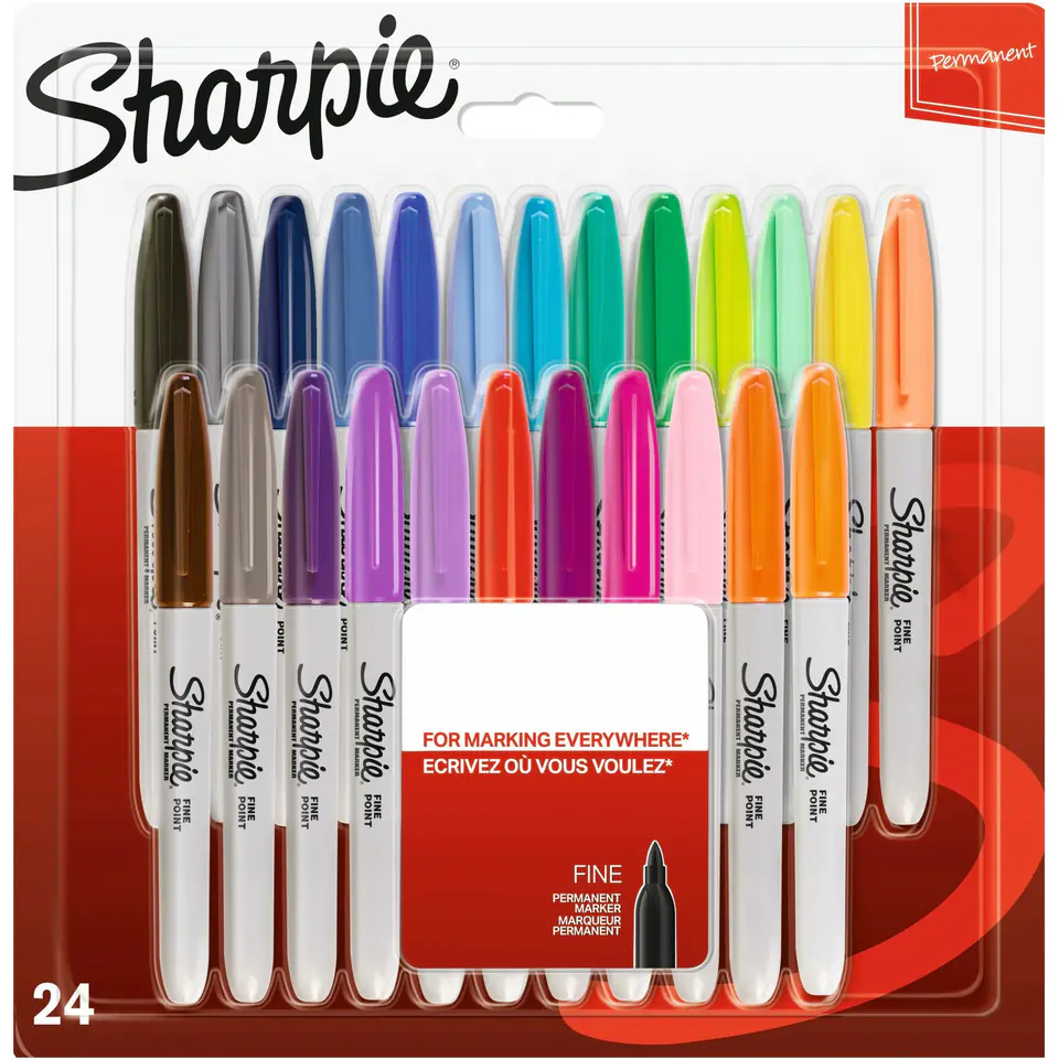 ⁨Permanent markers SHARPIE FINE 24pcs.-set 2065405⁩ at Wasserman.eu