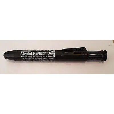 ⁨Marker permanentny czarny z systemem przyciskowym NX5A PENTEL⁩ w sklepie Wasserman.eu