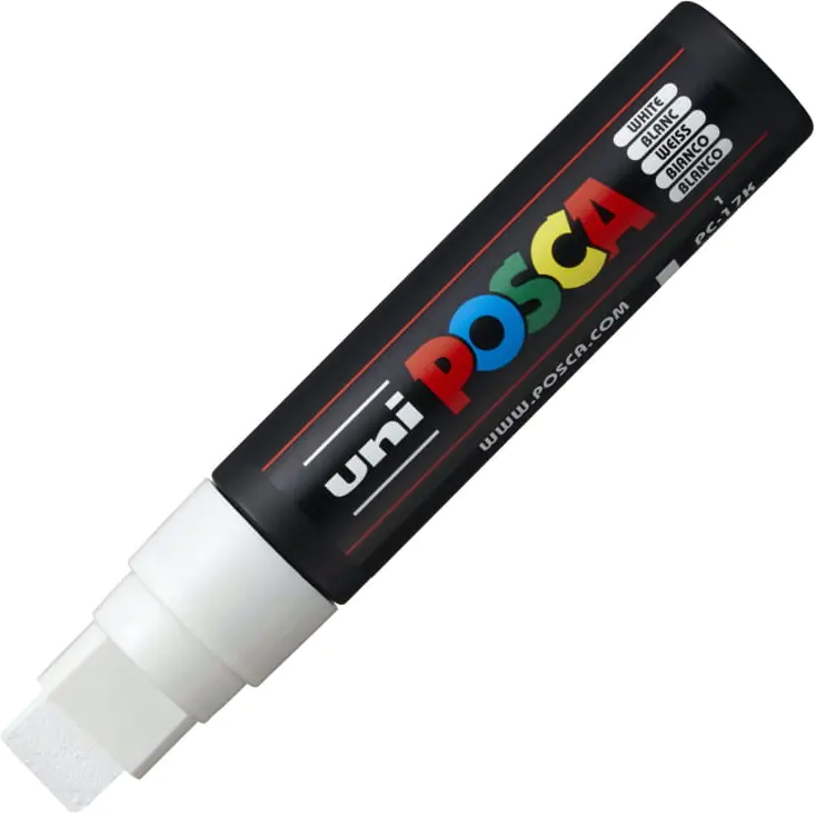 ⁨Marker z farbą plakatową Posca PC-17K, biały, Uni⁩ w sklepie Wasserman.eu
