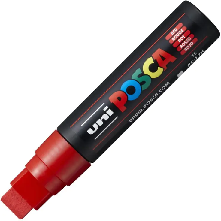 ⁨Marker z farbą plakatową Posca PC-17K, czerwony, Uni⁩ w sklepie Wasserman.eu