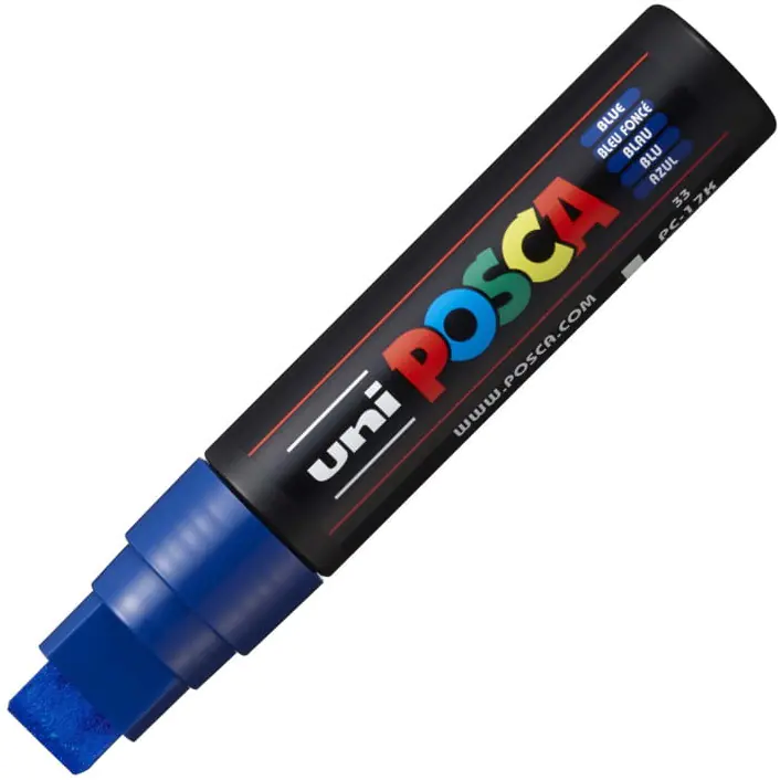 ⁨Marker z farbą plakatową UNI Posca PC-17K niebieski⁩ w sklepie Wasserman.eu