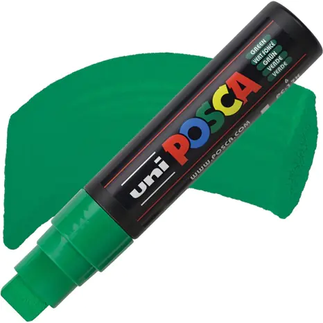 ⁨Marker z farbą plakatową UNI Posca PC-17K nr.6 zielony⁩ w sklepie Wasserman.eu