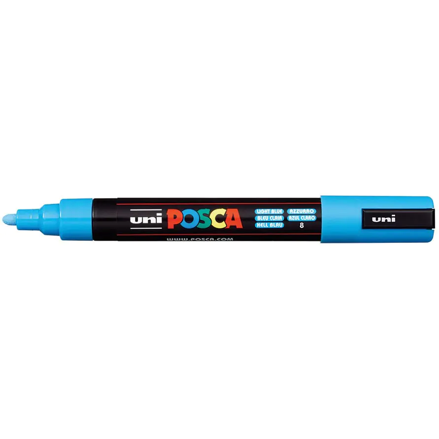 ⁨Poster marker Posca PC-5M, light blue, Uni⁩ at Wasserman.eu