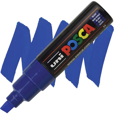 ⁨Marker z farbą plakatową Posca PC-8K, niebieski, Uni⁩ w sklepie Wasserman.eu