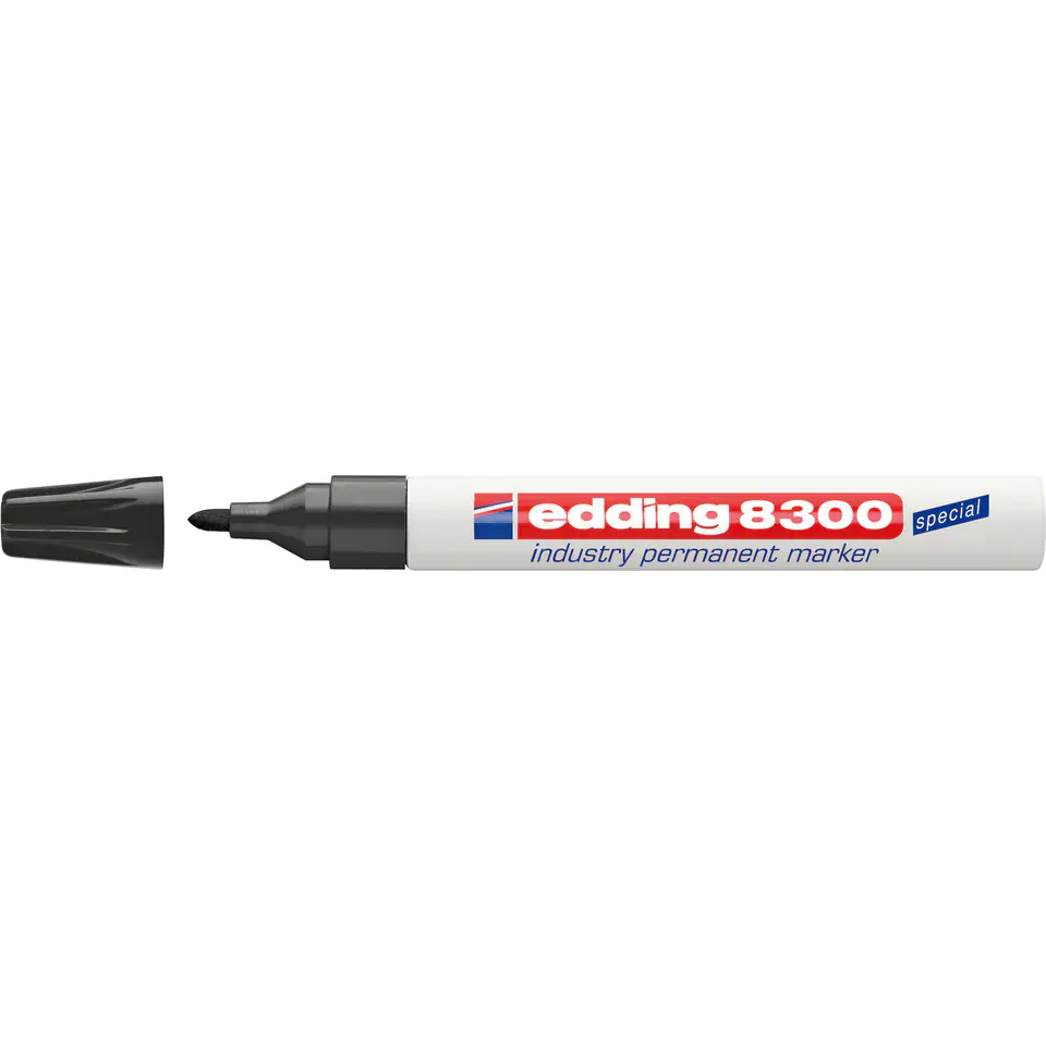 ⁨Permanent industrial marker 1,5-3mm black round tip 8300 EDDING⁩ at Wasserman.eu