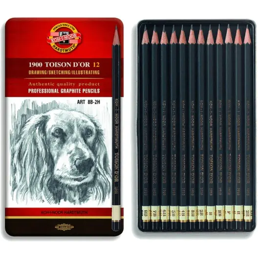 ⁨Graphite pencil 1912 ART TOISON D'OR 8B-2H set of 12 pcs. KOH-I-NOOR⁩ at Wasserman.eu