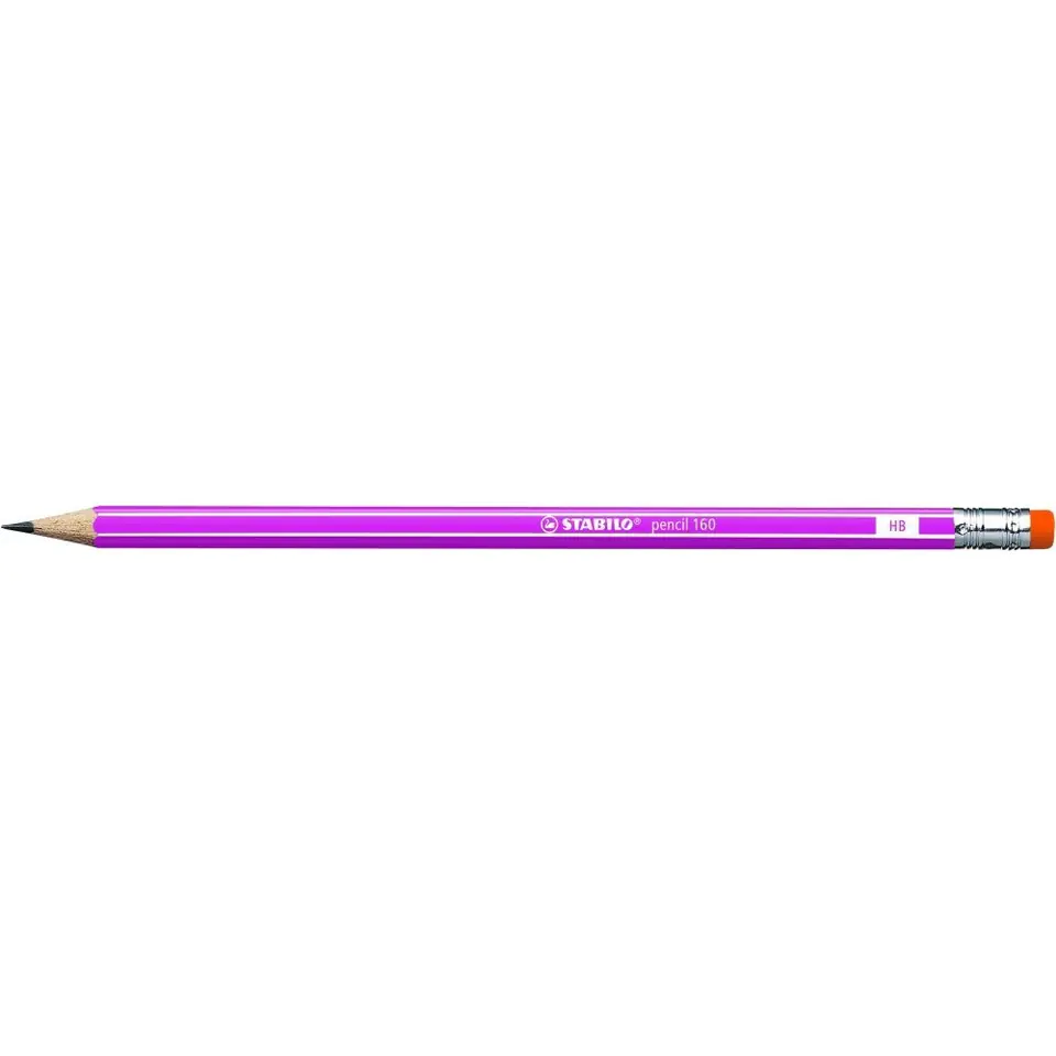 ⁨STABILO 160 pencil with eraser HB pink 2160/01-HB⁩ at Wasserman.eu