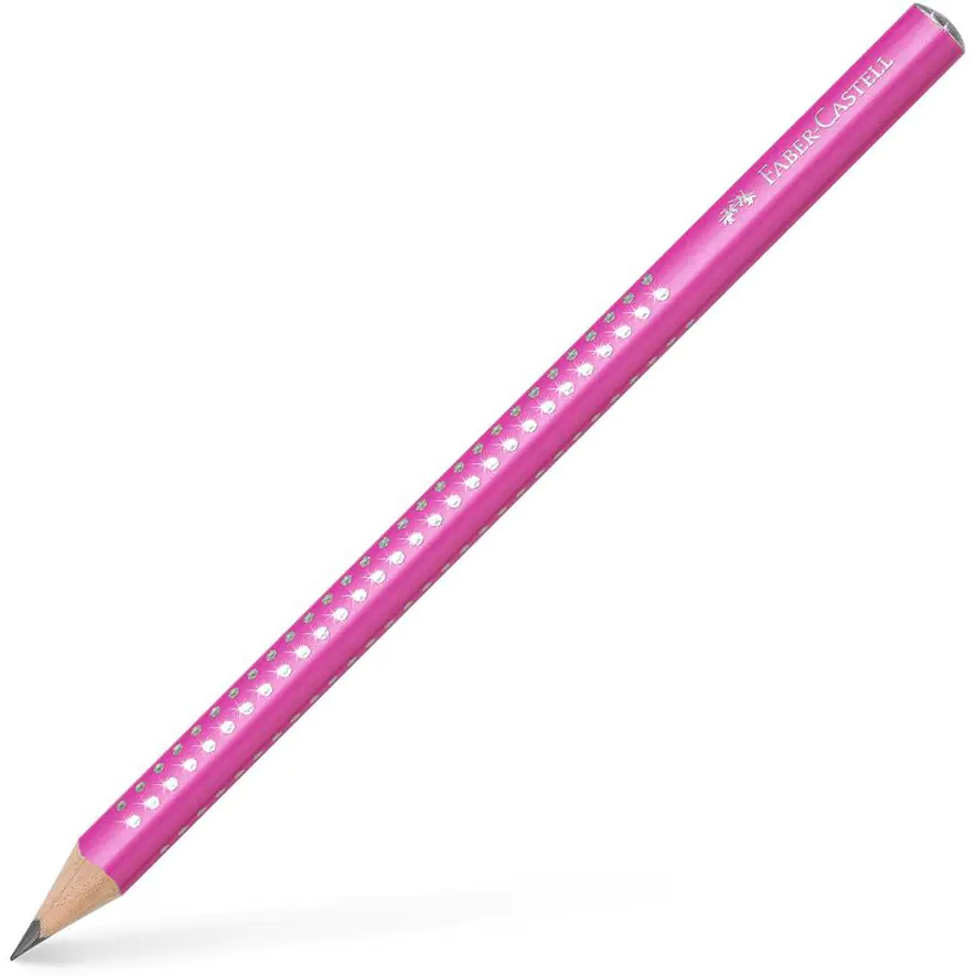 ⁨Ołówek JUMBO SPARKLE PEARL różowy twardość B 111612 Faber-Castell⁩ w sklepie Wasserman.eu