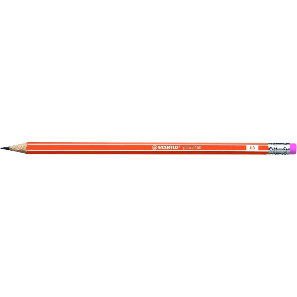 ⁨STABILO 160 pencil with rubber band HB orange 2160/03-HB⁩ at Wasserman.eu