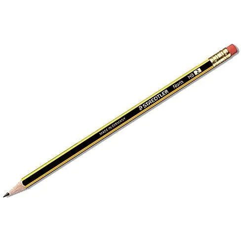 ⁨Wooden pencil NORIS 122 with eraser HB S122 STAEDTLER⁩ at Wasserman.eu